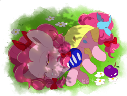 Size: 1720x1300 | Tagged: safe, artist:potetecyu_to, pinkie pie, bird, pony, female, snow white, solo