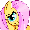 Size: 100x100 | Tagged: safe, artist:8-bitbrony, fluttershy, pegasus, pony, avatar, bust, cute, female, hair over one eye, looking at you, mare, pixel art, shyabetes, simple background, solo, transparent background