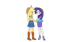 Size: 1280x720 | Tagged: safe, artist:php77, edit, edited screencap, editor:php77, screencap, applejack, rarity, better together, equestria girls, rollercoaster of friendship, background removed, duo, female, holding hands, shipping fuel, simple background, transparent background