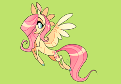 Size: 1280x896 | Tagged: safe, artist:janegumball, fluttershy, pegasus, pony, female, mare, simple background, smiling, solo