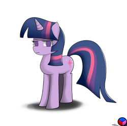 Size: 1280x1270 | Tagged: dead source, safe, artist:genericmlp, twilight sparkle, pony, unicorn, simple background, solo, white background