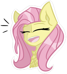 Size: 3272x3588 | Tagged: safe, artist:pointdelta, fluttershy, pegasus, pony, bust, chest feathers, cute, eyes closed, open mouth, portrait, shyabetes, simple background, solo, transparent background