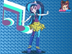 Size: 795x598 | Tagged: safe, artist:user15432, dj pon-3, vinyl scratch, human, equestria girls, rainbow rocks, boots, clothes, dressup, dressup game, glasses, hasbro, hasbro studios, headphones, leggings, ponied up, pony ears, rock and roll, shoes, starsue