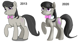 Size: 1280x720 | Tagged: safe, artist:jbond, octavia melody, earth pony, pony, art evolution, comparison, draw this again, redraw, solo