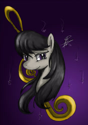 Size: 2276x3250 | Tagged: safe, artist:peperoger, octavia melody, earth pony, pony, abstract background, bust, female, mare, solo