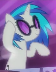 Size: 238x306 | Tagged: safe, screencap, dj pon-3, vinyl scratch, pony, unicorn, the saddle row review, cropped, female, solo