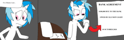 Size: 2572x846 | Tagged: safe, artist:octascratchrock, dj pon-3, vinyl scratch, pony, unicorn, female, horn, mare, white coat