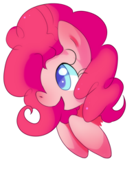 Size: 1280x1618 | Tagged: safe, artist:tazmiliandevil, pinkie pie, earth pony, pony, bust, colored pupils, cute, diapinkes, female, mare, open mouth, portrait, profile, simple background, solo, white background