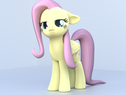 Size: 560x420 | Tagged: safe, artist:chocokumiko, fluttershy, pegasus, pony, 3d, blender, solo