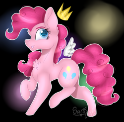 Size: 2723x2668 | Tagged: safe, artist:tomboygirl45, pinkie pie, pony, crown, jewelry, regalia, solo, tongue out