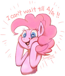 Size: 540x629 | Tagged: safe, artist:toonspell, pinkie pie, earth pony, pony, blushing, chubby cheeks, cute, excited, female, mare, simple background, white background