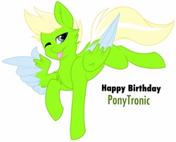 Size: 1280x1032 | Tagged: safe, artist:melodytheartpony, oc, oc only, pony, birthday, ponytronic, simple background, white background