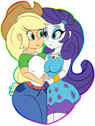 Size: 1500x2000 | Tagged: safe, artist:7los7, applejack, rarity, better together, equestria girls, rollercoaster of friendship, cute, female, geode of shielding, jackabetes, lesbian, raribetes, rarijack, shipping, simple background, transparent background