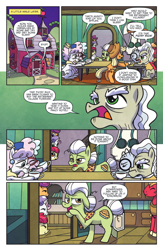 Size: 854x1313 | Tagged: safe, artist:agnesgarbowska, idw, apple bloom, applejack, big macintosh, chelsea porcelain, geri, granny smith, mr. waddle, pearly stitch, scootaloo, sweetie belle, earth pony, pony, spoiler:comic, spoiler:comicponyvillemysteries3, ponyville mysteries