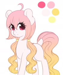 Size: 1466x1733 | Tagged: safe, artist:fluffymaiden, oc, oc only, oc:sakura sunrise, earth pony, pony, female, mare, reference sheet, simple background, solo, white background