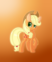 Size: 5000x6000 | Tagged: safe, artist:lavenderheartsmlp, applejack, earth pony, pony, absurd resolution, cowboy hat, female, gradient background, hat, looking at you, mare, solo