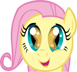 Size: 4000x3745 | Tagged: safe, artist:triox404, fluttershy, butterfly, pegasus, pony, the cutie mark chronicles, bust, cute, eye reflection, female, filly, filly fluttershy, mare, open mouth, reflection, shyabetes, simple background, smiling, so many wonders, solo, transparent background, vector, younger