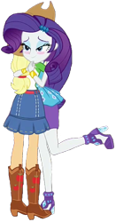 Size: 311x594 | Tagged: safe, edit, edited screencap, editor:i-mlp2020, screencap, applejack, rarity, better together, equestria girls, rollercoaster of friendship, background removed, boots, clothes, cropped, cute, female, foot popping, hug, jackabetes, jewelry, park, raribetes, shipping fuel, shoes, simple background, transparent background