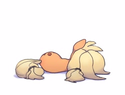 Size: 1248x950 | Tagged: safe, artist:xp_r6, applejack, earth pony, pony, female, mare, simple background, sleeping, solo, white background