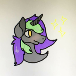 Size: 960x960 | Tagged: safe, artist:littleshy, oc, oc only, oc:frenzy nuke, pony, unicorn, bust, portrait, simple background, solo, traditional art, white background