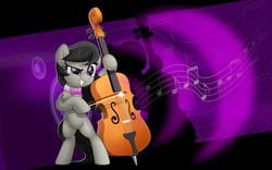 Size: 800x499 | Tagged: safe, artist:jhayarr23, octavia melody, earth pony, pony, cello, music notes, musical instrument, solo