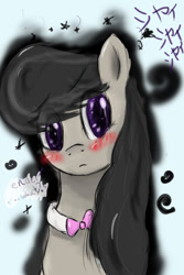 Size: 600x900 | Tagged: safe, artist:peperoger, octavia melody, earth pony, pony, blushing, cute, enderman, female, mare, minecraft, solo, tavibetes