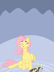 Size: 3072x4096 | Tagged: safe, artist:alltheworldbronyf, fluttershy, pegasus, pony, green eyes, silly, silly pony, solo