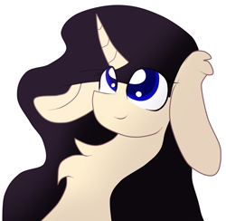 Size: 1232x1200 | Tagged: safe, artist:cottonponysfm, artist:tiz4905, oc, oc only, oc:tiz honolulu, pony, long ears, simple background, white background