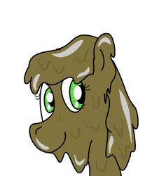 Size: 750x790 | Tagged: safe, artist:amateur-draw, oc, oc only, oc:sloppy mud, goo pony, original species, ms paint, mud, muddy, simple background, wet and messy, white background