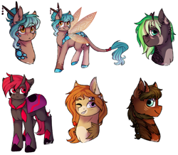 Size: 1743x1518 | Tagged: safe, artist:cloud-drawings, oc, oc only, oc:pele, original species, pony, female, grottoling, male, mare, simple background, stallion, white background