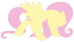 Size: 1180x677 | Tagged: safe, artist:chachaxevaxjeffrey, fluttershy, pegasus, pony, female, hooves, lineless, mare, minimalist, modern art, simple background, solo, spread wings, transparent background, wings