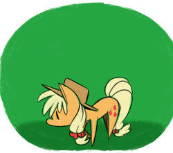 Size: 500x441 | Tagged: safe, artist:fauxsquared, part of a set, applejack, earth pony, pony, applejack's hat, cowboy hat, female, freckles, hat, mare, solo