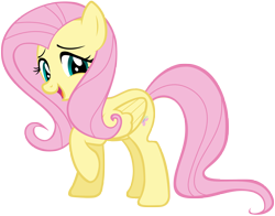 Size: 5976x4683 | Tagged: safe, artist:andoanimalia, fluttershy, pegasus, pony, swarm of the century, absurd resolution, cute, female, mare, open mouth, shyabetes, simple background, solo, transparent background, vector