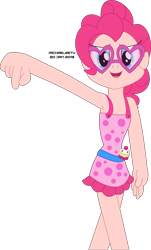 Size: 3500x5808 | Tagged: safe, artist:michaelsety, pinkie pie, human, equestria girls, equestria girls series, spoiler:eqg series (season 2), armpits, crossed legs, glasses, human coloration, humanized