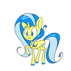 Size: 512x512 | Tagged: safe, artist:lumosnox934, lemony gem, pony, unicorn, simple background, solo, white background