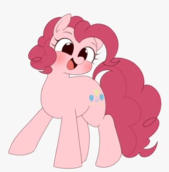 Size: 945x966 | Tagged: safe, artist:manachaaaaaaaa, pinkie pie, earth pony, pony, cute, diapinkes, female, mare, simple background, smiling, solo