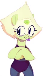 Size: 731x1280 | Tagged: safe, artist:ketticat55, pony, peridot (steven universe), ponified, simple background, solo, steven universe, tongue out, white background