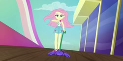 Size: 2000x1000 | Tagged: safe, screencap, fluttershy, better together, equestria girls, i'm on a yacht, beautiful, female, geode of fauna, magical geodes, wrong aspect ratio