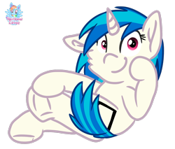 Size: 1462x1248 | Tagged: safe, artist:rainbow eevee, dj pon-3, vinyl scratch, pony, crossed legs, cute, female, looking at you, simple background, sitting, solo, transparent background