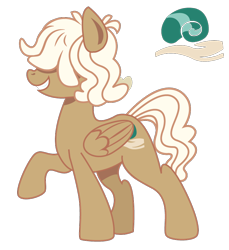 Size: 770x840 | Tagged: safe, artist:dbkit, oc, oc only, oc:sandy shell, pegasus, pony, crack shipping, female, mare, offspring, parent:derpy hooves, parent:hoops, parents:ditzyhoops, solo