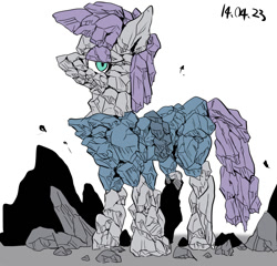 Size: 941x905 | Tagged: safe, artist:nekubi, maud pie, earth pony, pony, clothes, female, golem, mare, solo