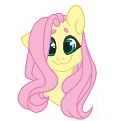 Size: 4500x4500 | Tagged: safe, artist:chepymur, fluttershy, pegasus, pony, beanbrows, bust, cute, ear down, eyebrows, female, looking at you, portrait, shyabetes, simple background, solo, white background