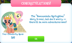 Size: 853x515 | Tagged: safe, fluttershy, somnambula, pegasus, pony, book, gameloft, limited-time story, pyramid