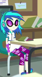 Size: 166x301 | Tagged: safe, screencap, dj pon-3, vinyl scratch, better together, equestria girls, schedule swap, background human, canterlot high, classroom, cropped, female