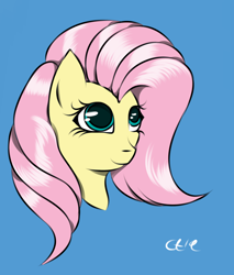 Size: 1146x1343 | Tagged: safe, artist:lux-arume, fluttershy, pegasus, pony, bust, shiny mane, solo