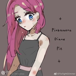 Size: 803x803 | Tagged: safe, artist:twilightglimmer, pinkie pie, human, crying, female, humanized, pinkamena diane pie, solo