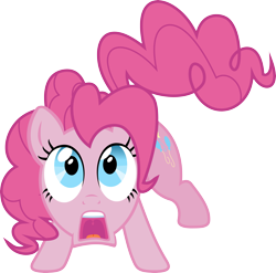 Size: 6000x5916 | Tagged: safe, artist:mandydax, pinkie pie, earth pony, pony, .svg available, absurd resolution, female, mare, open mouth, overwhelmed, shocked, simple background, solo, surprised, transparent background, vector