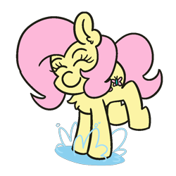 Size: 800x800 | Tagged: safe, artist:threetwotwo32232, fluttershy, pegasus, pony, female, mare, simple background, solo, splash, transparent background