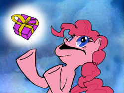 Size: 400x300 | Tagged: safe, artist:taotd, pinkie pie, pony, meme, present, solo