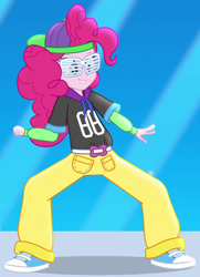 Size: 670x924 | Tagged: safe, screencap, pinkie pie, dance magic, equestria girls, spoiler:eqg specials, cropped, mc pinkie, rapper pie, shoes, sneakers, solo